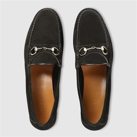 gucci gucci suede horsebit loafers|gucci women's loafer with horsebit.